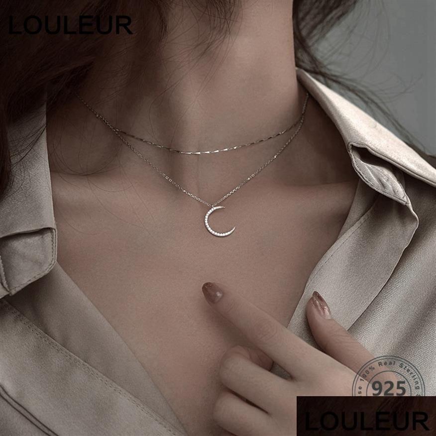 Pendant Necklaces Loeur Real 925 Sterling Sier Moon Necklace Elegant Double Layer Gold Chain For Women Fashion Luxury Fine Jewellery Dh4Xi
Pendant Necklaces Loeur Real 925 Sterling Sier Moon Necklace Elegant Double Layer Gold Chain For Women Fashion Luxury Fine Jewellery Dh4Xi