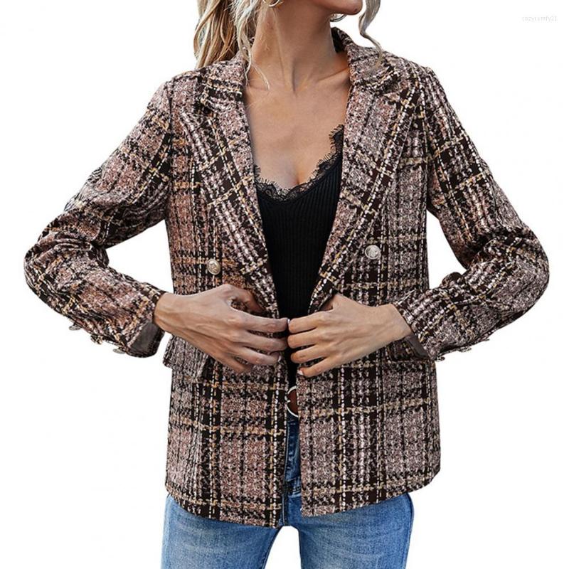 Women' Suits Blazer Coat Turn-down Collar Versatile Fine Sewing Crafts Autumn Winter Women Small Suit Jacket Female Clothing, Brown
Women' Suits Blazer Coat Turn-down Collar Versatile Fine Sewing Crafts Autumn Winter Women Small Suit Jacket Female Clothing, Brown