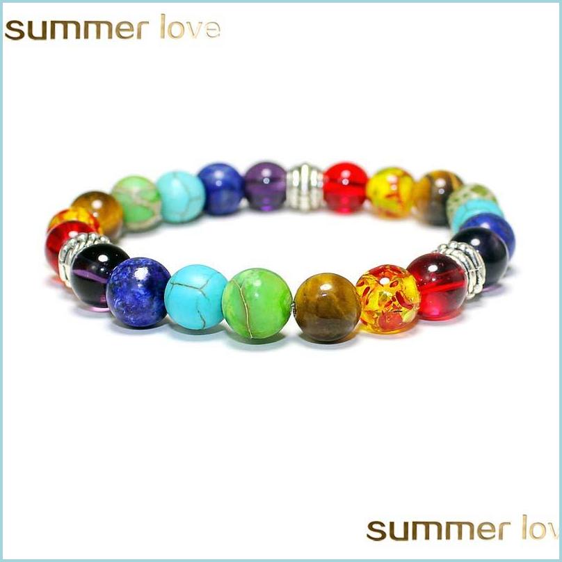 Beaded New Adjustable 7 Chakras Beaded Bracelets 8Mm Natural Stone Bead Elastic Yoga Buddha Tiger Eye Bracelet For Women Men Wholesa Dhvk1
Beaded New Adjustable 7 Chakras Beaded Bracelets 8Mm Natural Stone Bead Elastic Yoga Buddha Tiger Eye Bracelet For Women Men Wholesa Dhvk1