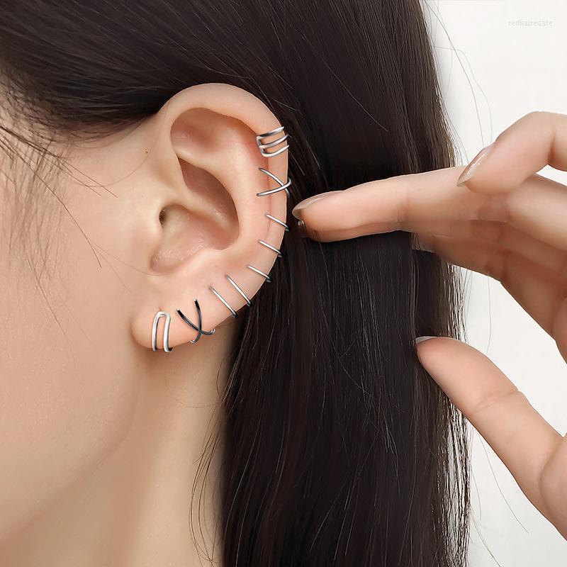 Backs Earrings VENTFILLE Silver Color Clip Earring For Women Men Girl Gift Three-line X Cross Double-layer Cool Jewelry 925 Stamp Dropship
Backs Earrings VENTFILLE Silver Color Clip Earring For Women Men Girl Gift Three-line X Cross Double-layer Cool Jewelry 925 Stamp Dropship