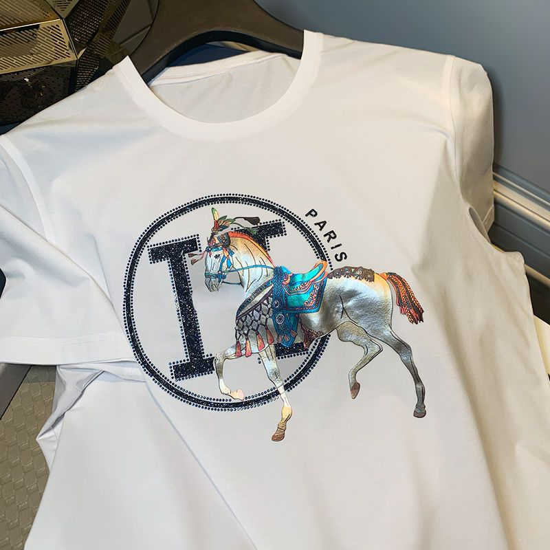 Luxury H designer t shirt mens sweatshirt with diamond inlaid short sleeved tshirt men women cotton short sleeved T-shirt Couple pullover tee 4xl 5xl, White
Luxury H designer t shirt mens sweatshirt with diamond inlaid short sleeved tshirt men women cotton short sleeved T-shirt Couple pullover tee 4xl 5xl, White