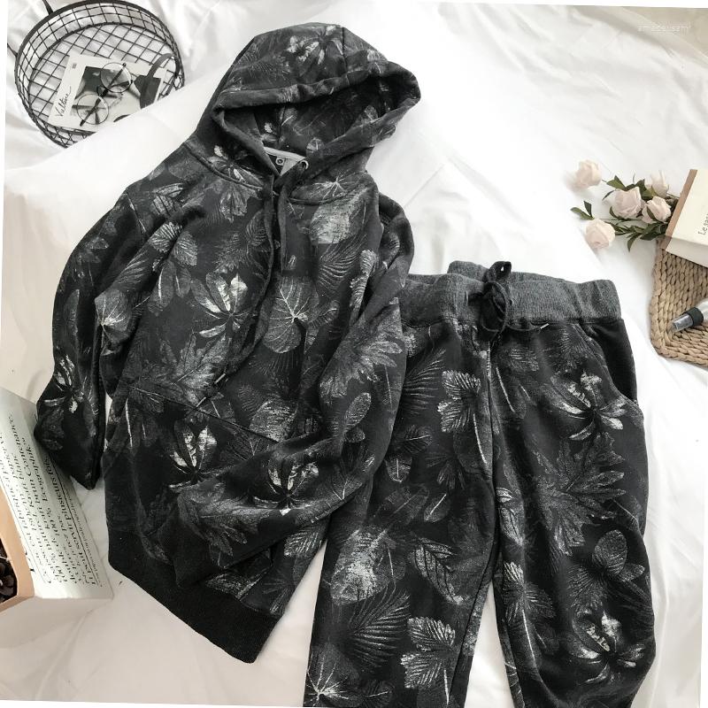 Women's Tracksuits Spring Autumn Military Leaf Ink Printed Women's Sets Casual Camouflage Loose Harlan Pants Hooded Pullover Sweater
Women's Tracksuits Spring Autumn Military Leaf Ink Printed Women's Sets Casual Camouflage Loose Harlan Pants Hooded Pullover Sweater