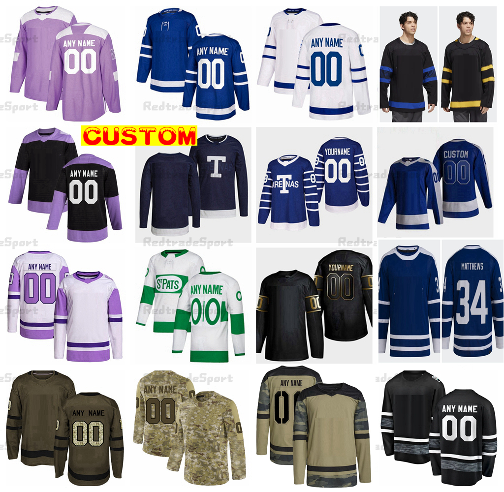 Custom Reverse Retro Hockey Jerseys Matthews Marner Rielly Nylander Tavares Camo Fights Cancer Reversible St. Patrick's Day Bunting Giordano O'Reilly Gustafsson, Camo green
Custom Reverse Retro Hockey Jerseys Matthews Marner Rielly Nylander Tavares Camo Fights Cancer Reversible St. Patrick's Day Bunting Giordano O'Reilly Gustafsson, Camo green