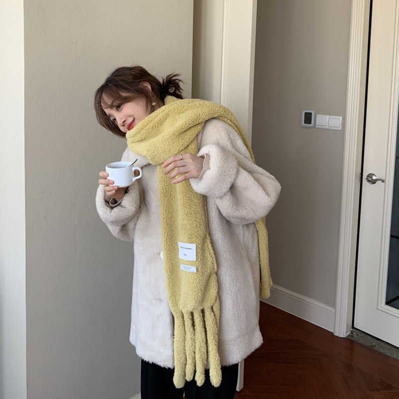 Octopus tassel solid color label scarf female autumn and winter versatile lamb wool scarf warm and fashionable
Octopus tassel solid color label scarf female autumn and winter versatile lamb wool scarf warm and fashionable