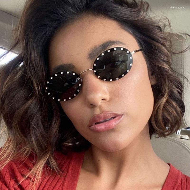 Sunglasses 2022 Silvery Metal Studded Frame Oval Women Rimless Fashion With Crystal
Sunglasses 2022 Silvery Metal Studded Frame Oval Women Rimless Fashion With Crystal
