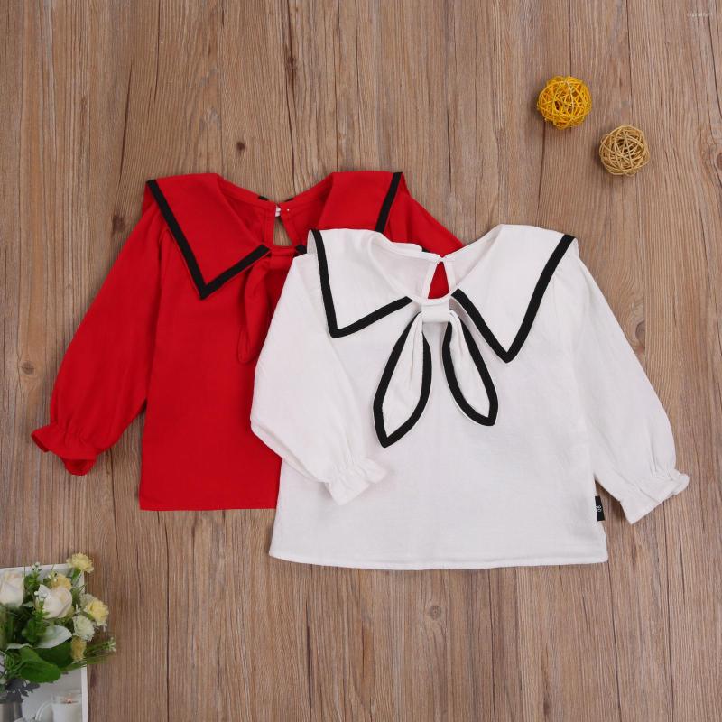 Shirts Fashion Kids Girls Children Long Sleeve Shirt Doll Lapel Bow Elastic Cuffs Elegant Appearance Loose Version Spring Clothing, Red
Shirts Fashion Kids Girls Children Long Sleeve Shirt Doll Lapel Bow Elastic Cuffs Elegant Appearance Loose Version Spring Clothing, Red