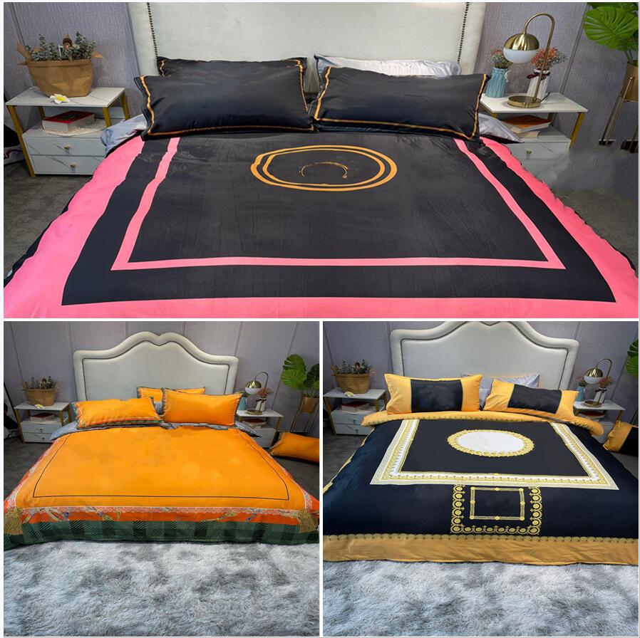 Brand Bedding Sets Designer Duvet Cover Bed Sheet Pillowcases Set Fashion Comforter HT1738, In the figure 
Brand Bedding Sets Designer Duvet Cover Bed Sheet Pillowcases Set Fashion Comforter HT1738, In the figure
