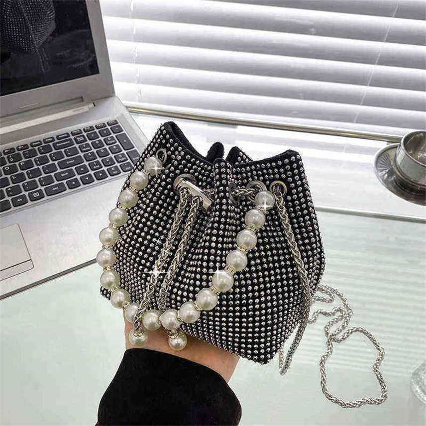 Bags Women's Handbags 2022 Fashion Small Bucket Crossbody Bags for Ladies Diamonds Pearl Mini Hand Messenger Bag Female Chains, White
Bags Women's Handbags 2022 Fashion Small Bucket Crossbody Bags for Ladies Diamonds Pearl Mini Hand Messenger Bag Female Chains, White