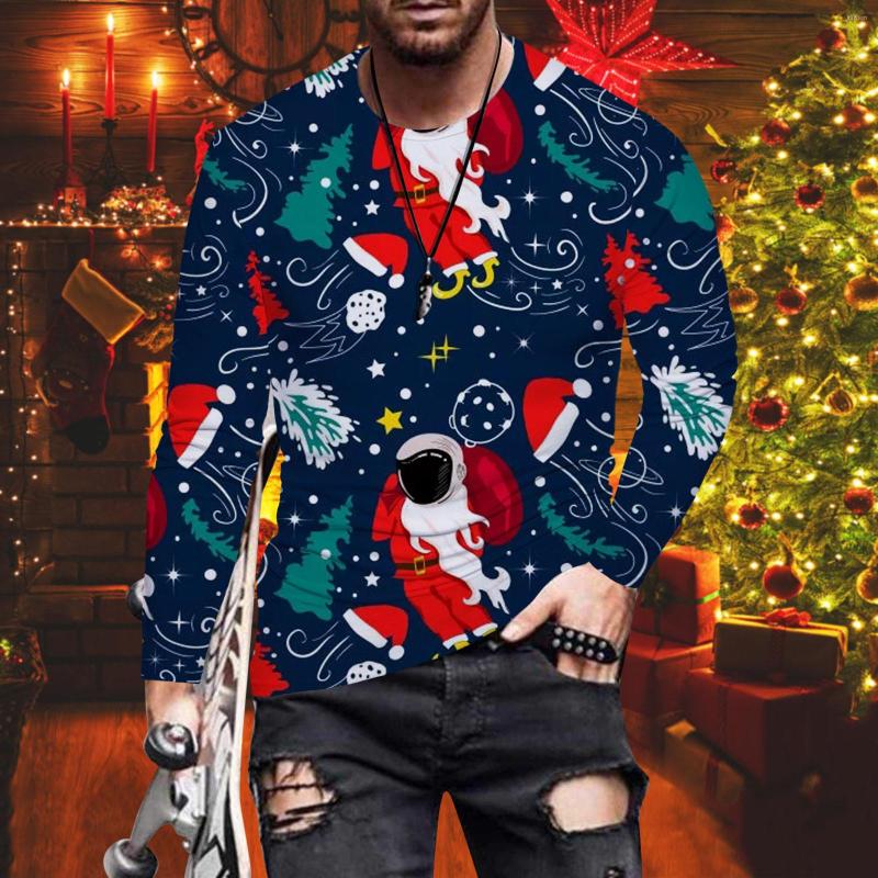 Men's T Shirts Autumn Winter T-Shirts Pullover Casual O Neck Christmas Printed Long Sleeve Oversize T-shirt Top Blouse Male, Blue
Men's T Shirts Autumn Winter T-Shirts Pullover Casual O Neck Christmas Printed Long Sleeve Oversize T-shirt Top Blouse Male, Blue