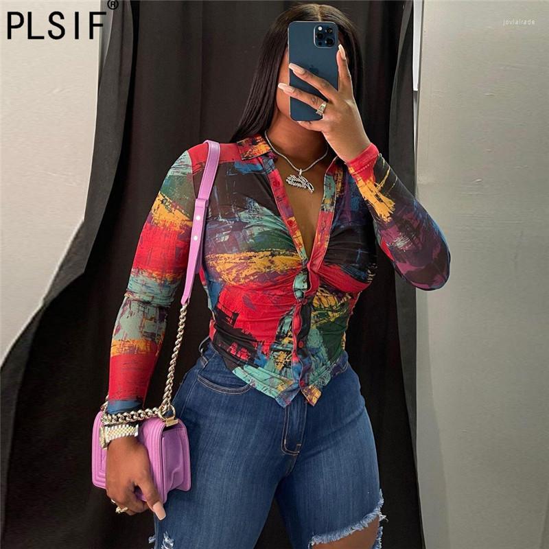 Women' Blouses Spring 2022 Lapel Long Sleeve Printed Tight Shirt Street Fashion Trend Personalized Women, Multi
Women' Blouses Spring 2022 Lapel Long Sleeve Printed Tight Shirt Street Fashion Trend Personalized Women, Multi