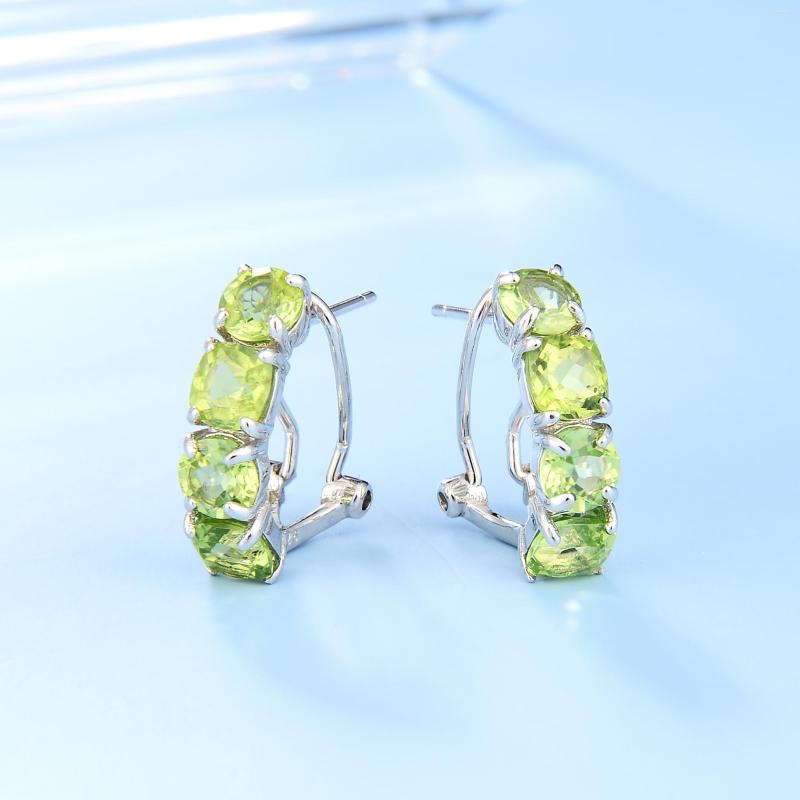 Hoop Earrings GEM'S BALLET Natural Peridot Black Garnet Mystic Topaz Women's 925 Sterling Silver Gemstone Fine Jewelry
Hoop Earrings GEM'S BALLET Natural Peridot Black Garnet Mystic Topaz Women's 925 Sterling Silver Gemstone Fine Jewelry