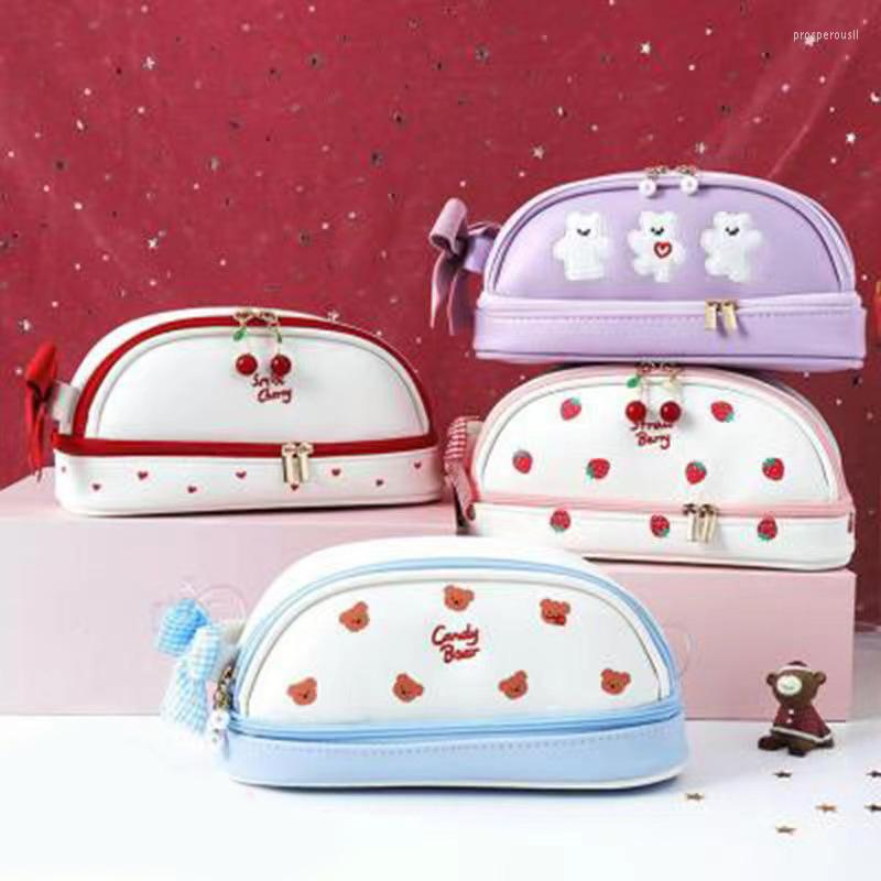 Sunglasses Leather Cosmetic Bag Portable Cute Pencil Case Gift Stationery Box Student Storage PU Double-layer INS
Sunglasses Leather Cosmetic Bag Portable Cute Pencil Case Gift Stationery Box Student Storage PU Double-layer INS