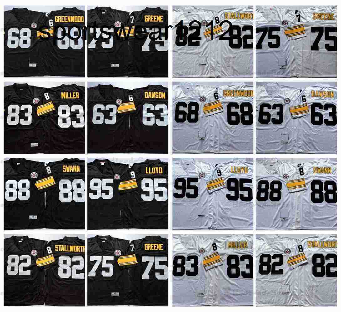 

Vintage 95 Greg Lloyd Football Jerseys 75 Joe Greene 88 Lynn Swann 63 Dermontti Dawson 68 L C Greenwood 82 John Stallworth 83 Heath Miller, Black