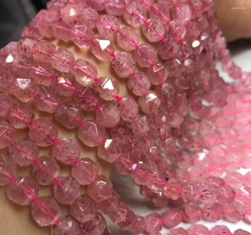 Beads 6mm 8mm Natural Strawberry Quartz Crystal Cutting Football Face Semifinished Product DIY Loose Bead Accessories Strand 15"
Beads 6mm 8mm Natural Strawberry Quartz Crystal Cutting Football Face Semifinished Product DIY Loose Bead Accessories Strand 15"
