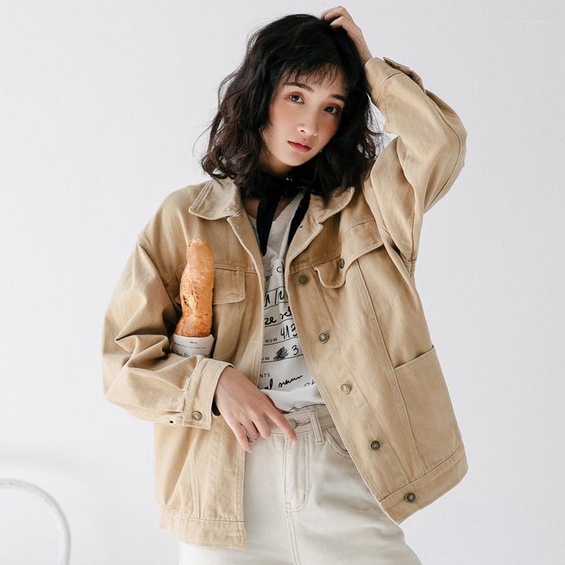 Women' Jackets Autumn Winter Denim Jacket Vintage Feminina Loose Harajuku Baseball Women Casual Long Sleeve Khaki
Women' Jackets Autumn Winter Denim Jacket Vintage Feminina Loose Harajuku Baseball Women Casual Long Sleeve Khaki