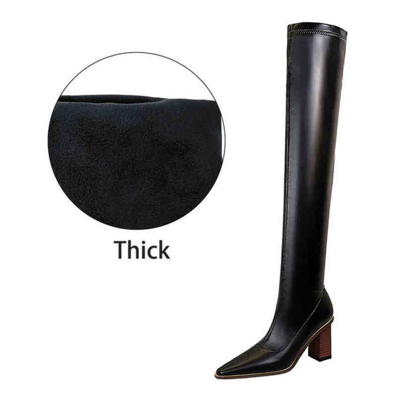 Boots Eilyken Women Winter High Quality Pu Leather Pointed Toe Over Knee Boots Fashion Square Low Heels Booties Woman Shoes 220913, Fur black
Boots Eilyken Women Winter High Quality Pu Leather Pointed Toe Over Knee Boots Fashion Square Low Heels Booties Woman Shoes 220913, Fur black