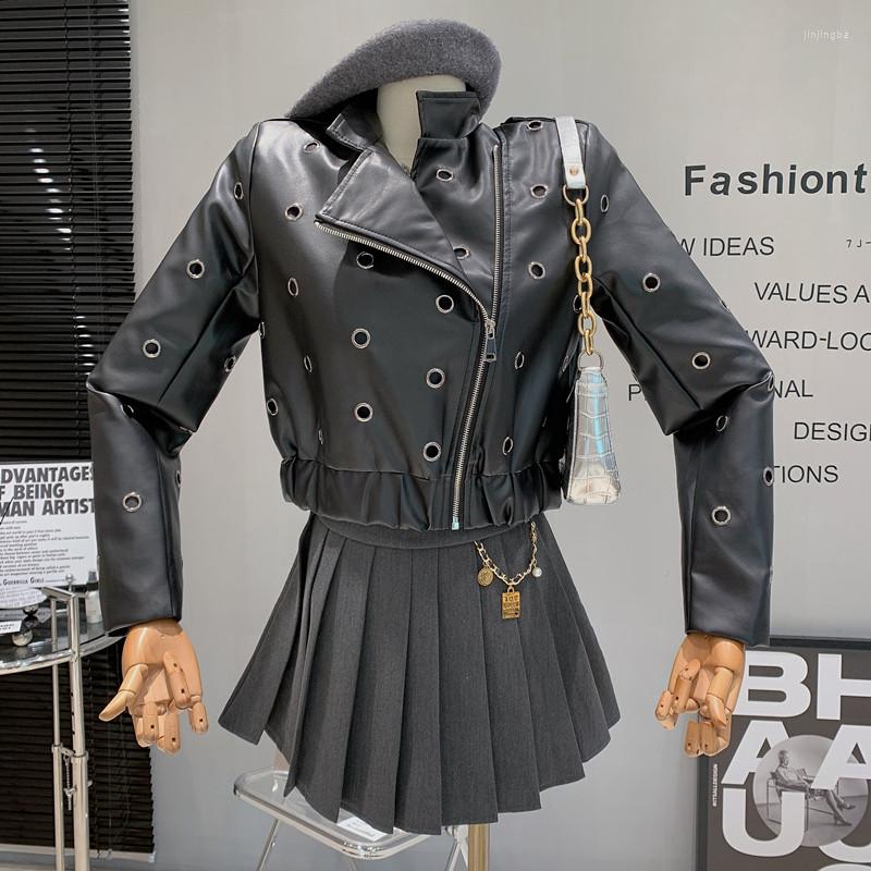 Women' Jackets Niche Design Women' Clothing 2022 Autumn Hollow Out Zipper PU Leather Clothes Vintage Versatile Long Sleeve, Black
Women' Jackets Niche Design Women' Clothing 2022 Autumn Hollow Out Zipper PU Leather Clothes Vintage Versatile Long Sleeve, Black