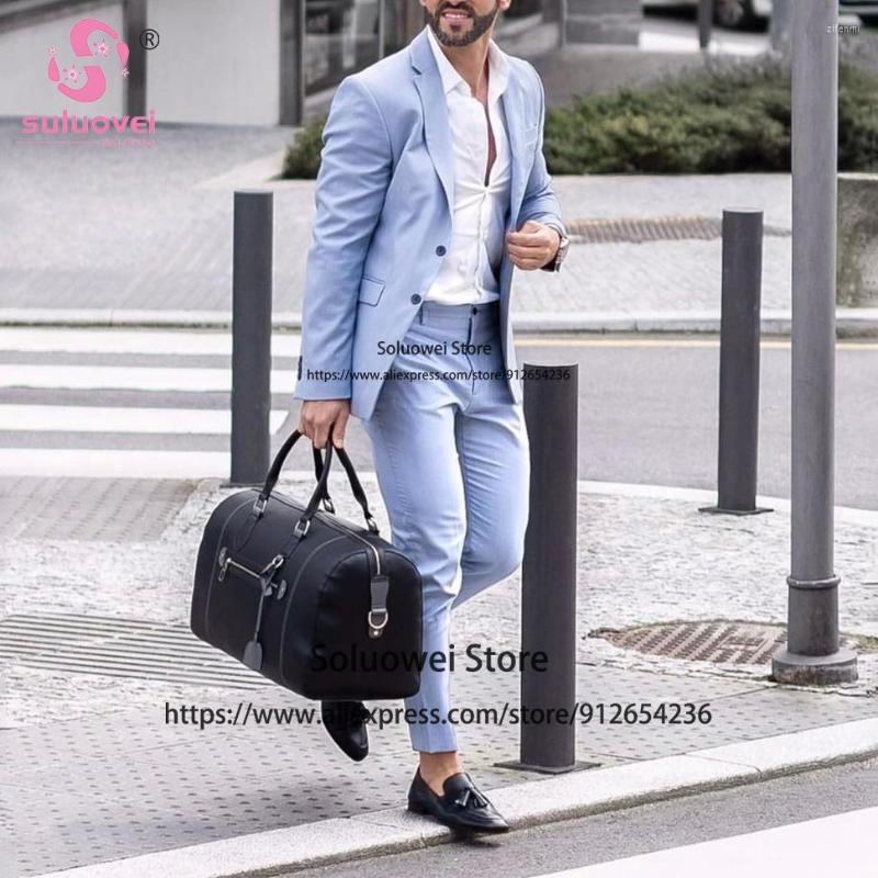 Men's Suits Fashion Light Blue For Men Slim Fit 2 Piece Jacket Pants Set Male Office Business Blazer Formal Groom Wedding Prom Tuxedo, Black
Men's Suits Fashion Light Blue For Men Slim Fit 2 Piece Jacket Pants Set Male Office Business Blazer Formal Groom Wedding Prom Tuxedo, Black
