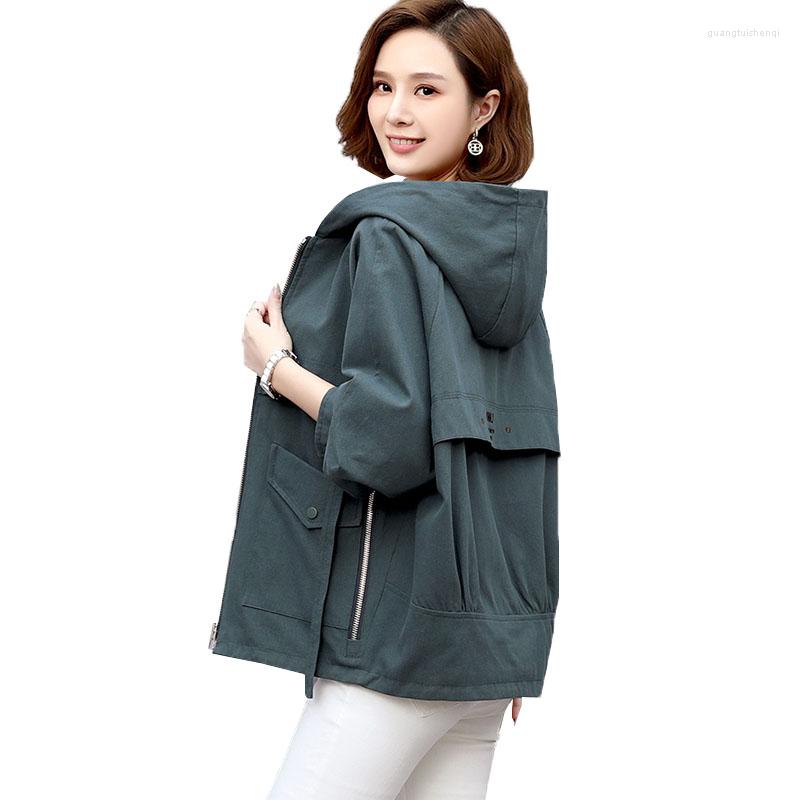 Women's Trench Coats Spring Autumn Women's Coat Hooded Jacket Long Sleeve Zipper Casual Windbreaker Female Basic Jackets Outerwear Plus, Khaki
Women's Trench Coats Spring Autumn Women's Coat Hooded Jacket Long Sleeve Zipper Casual Windbreaker Female Basic Jackets Outerwear Plus, Khaki