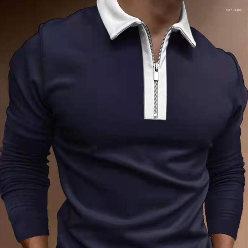 Men' Polos 2022 Fashion Autumn Polo Shirt Zipper Color Matching Long Sleeve T-shirt Men Clothing T For Man, Navy
Men' Polos 2022 Fashion Autumn Polo Shirt Zipper Color Matching Long Sleeve T-shirt Men Clothing T For Man, Navy