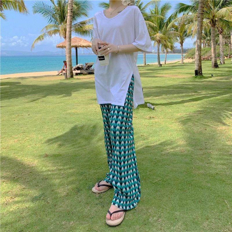 Women' Two Piece Pants Women 2022 Summer Fashion Suit 2 Pieces Set Female Short Sleeve T-shirt And High Waist Wide Leg Casual Sets T36
Women' Two Piece Pants Women 2022 Summer Fashion Suit 2 Pieces Set Female Short Sleeve T-shirt And High Waist Wide Leg Casual Sets T36