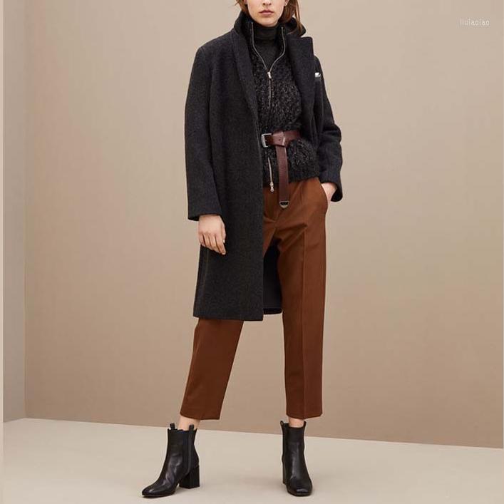 Women' Trench Coats European And American Style 2022 Autumn Winter Elegant Wool Long Single-row Dark Button Woolen Casual Coat, Dark grey
Women' Trench Coats European And American Style 2022 Autumn Winter Elegant Wool Long Single-row Dark Button Woolen Casual Coat, Dark grey