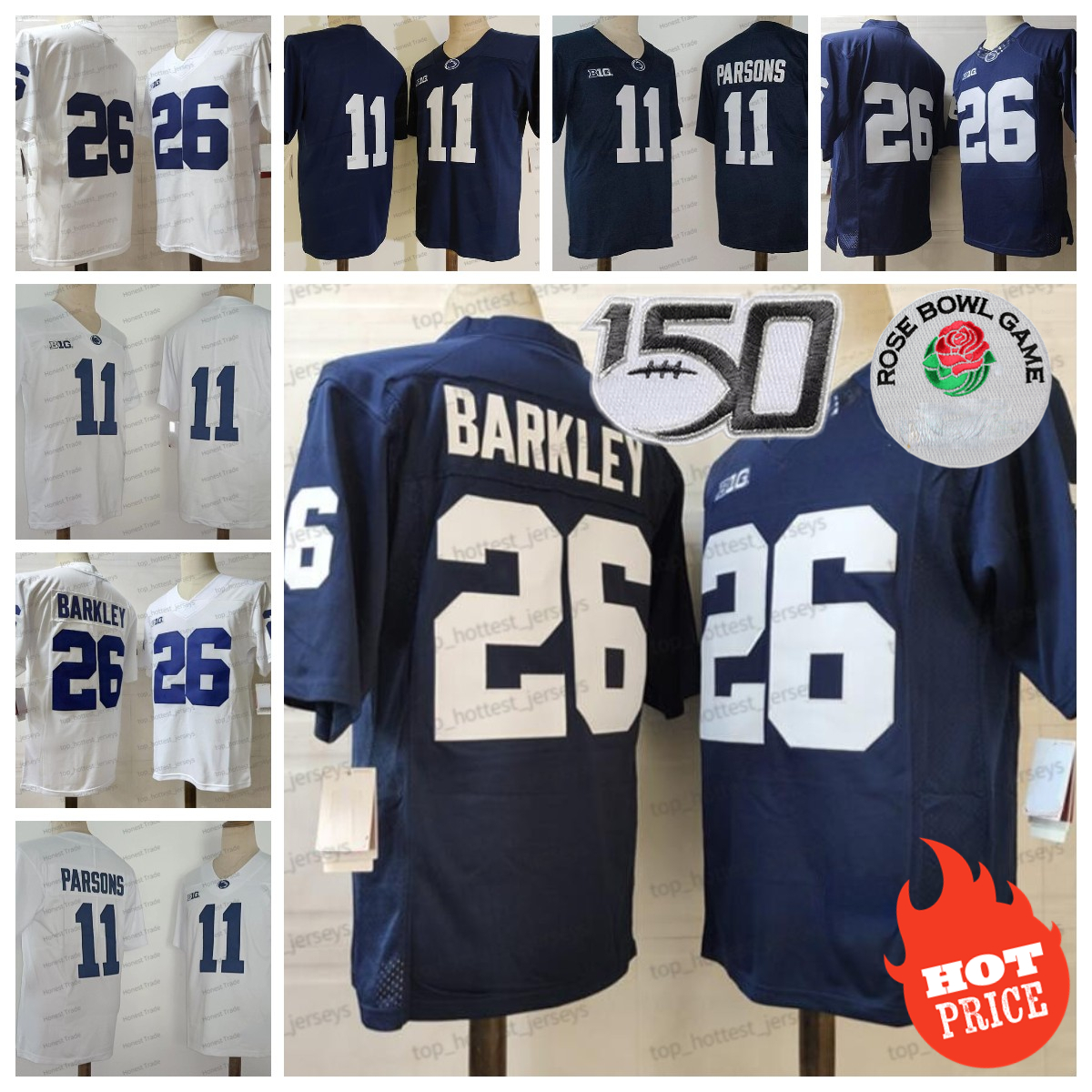 NCAA 11 Micah Parsons Football Jersey Penn State 26 Saquon NO NAME Navy White College Mens Stitched Jerseys New, Men jersey;no name
NCAA 11 Micah Parsons Football Jersey Penn State 26 Saquon NO NAME Navy White College Mens Stitched Jerseys New, Men jersey;no name