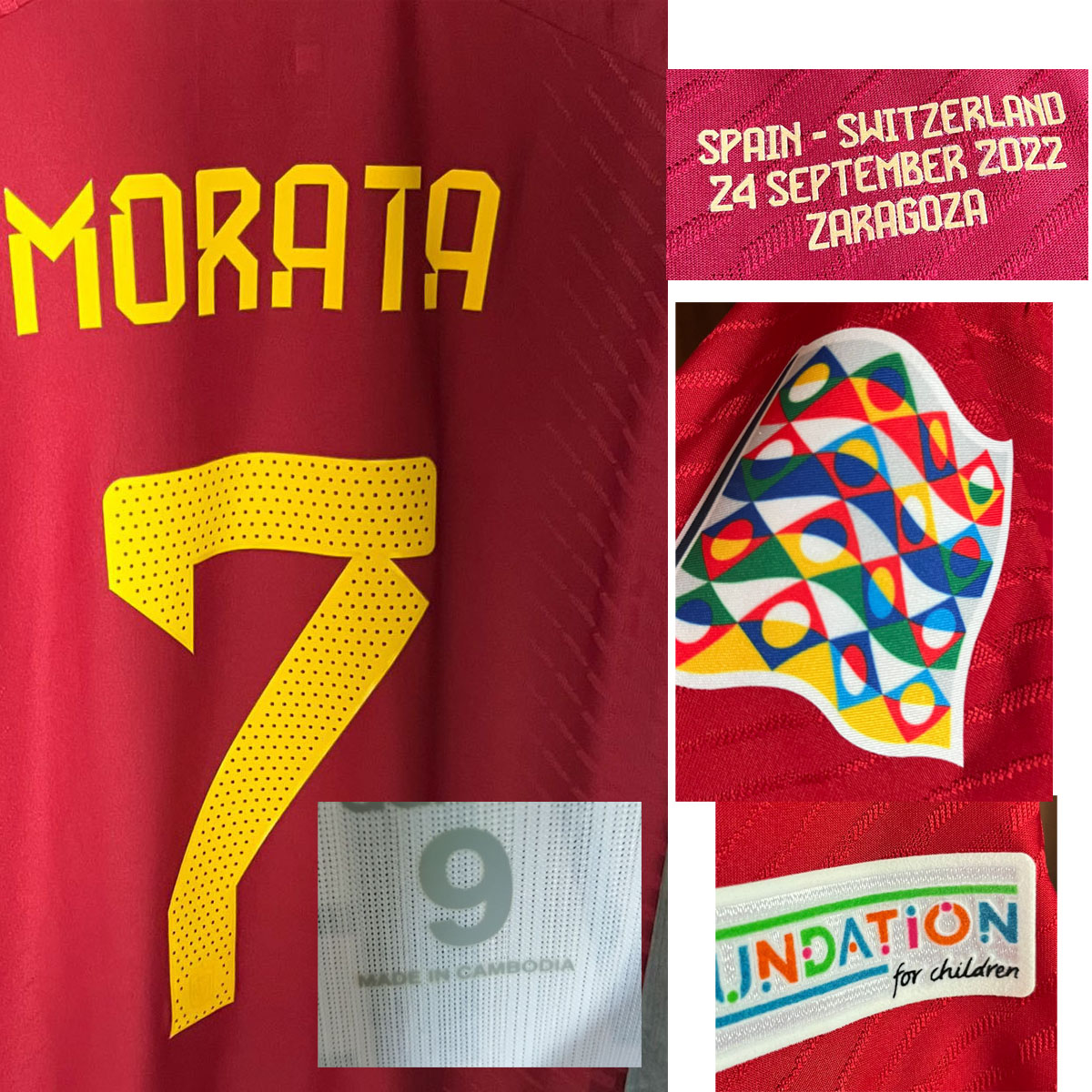 American College Football Wear 2022 Match Worn Player Issue Pedri Morata Jersey Torres Asensio Ansu Fati Gavi Koke Carvajal Maillot Sportshirt, Fans version with 2022 worcup patch
American College Football Wear 2022 Match Worn Player Issue Pedri Morata Jersey Torres Asensio Ansu Fati Gavi Koke Carvajal Maillot Sportshirt, Fans version with 2022 worcup patch