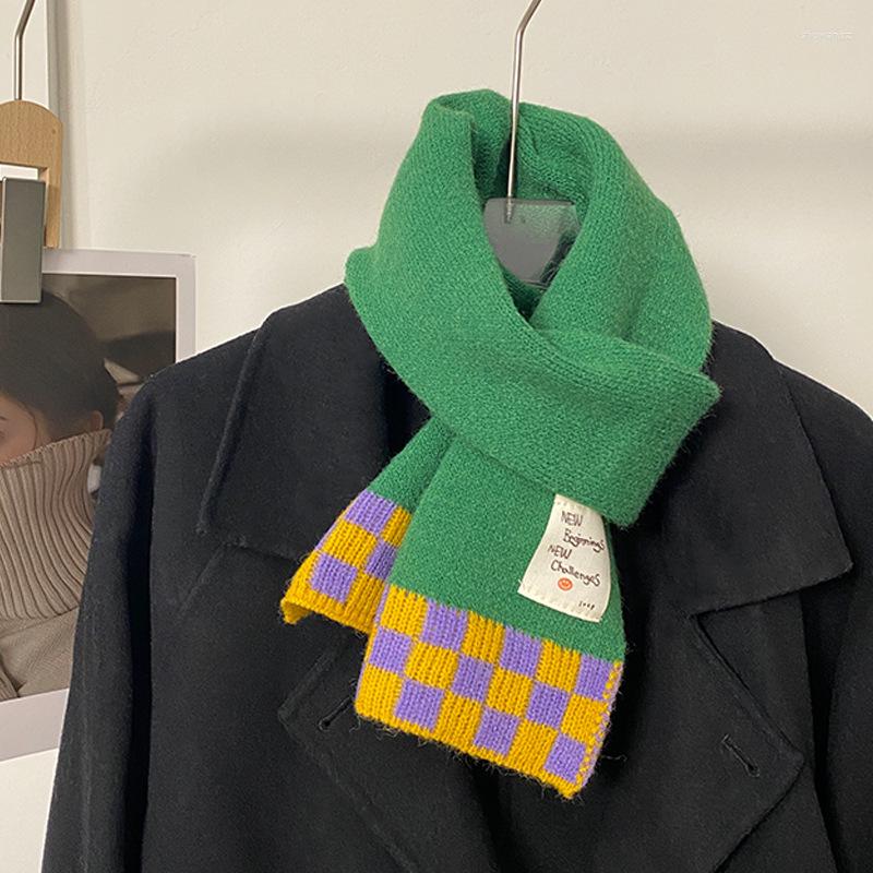 Scarves Knitted Chessboard Small Scarf Women's Candy Colored Warm Wool For Autumn And Winter 2022 Shawl
Scarves Knitted Chessboard Small Scarf Women's Candy Colored Warm Wool For Autumn And Winter 2022 Shawl