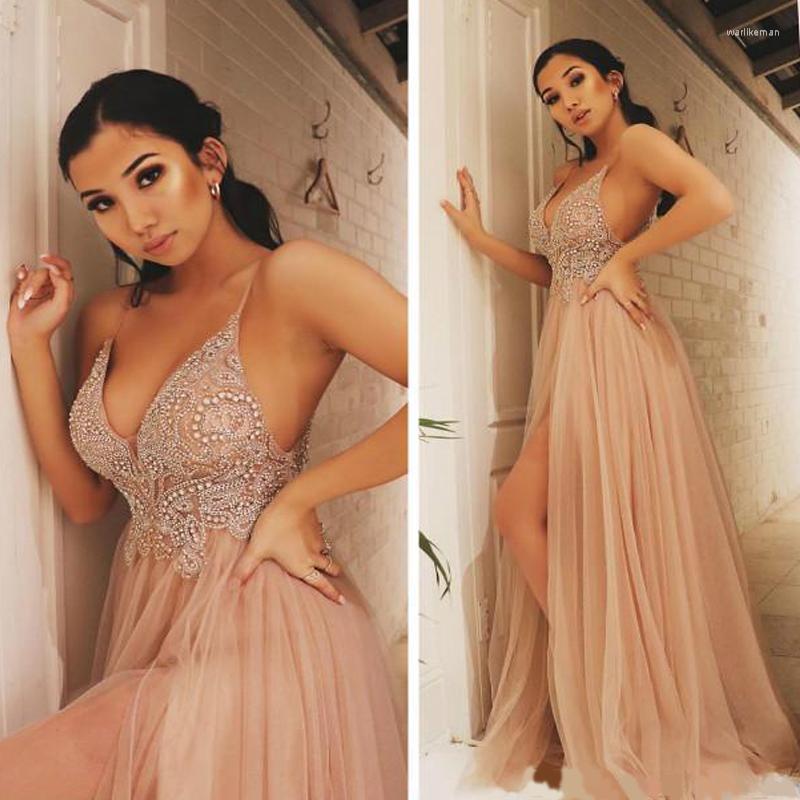 Party Dresses Arabic Aso Ebi Sexy Beaded Crystals Prom Spaghetti Straps Backless High Split Formal Dress Evening Go, Khaki
Party Dresses Arabic Aso Ebi Sexy Beaded Crystals Prom Spaghetti Straps Backless High Split Formal Dress Evening Go, Khaki