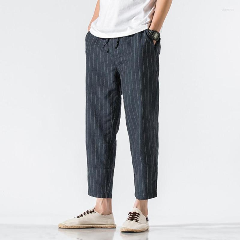 Men's Pants 2022 Spring Summer Men's Striped Cotton Linen Loose Male Casual High Waist Baggy Trousers -4XL D89, Navy
Men's Pants 2022 Spring Summer Men's Striped Cotton Linen Loose Male Casual High Waist Baggy Trousers -4XL D89, Navy