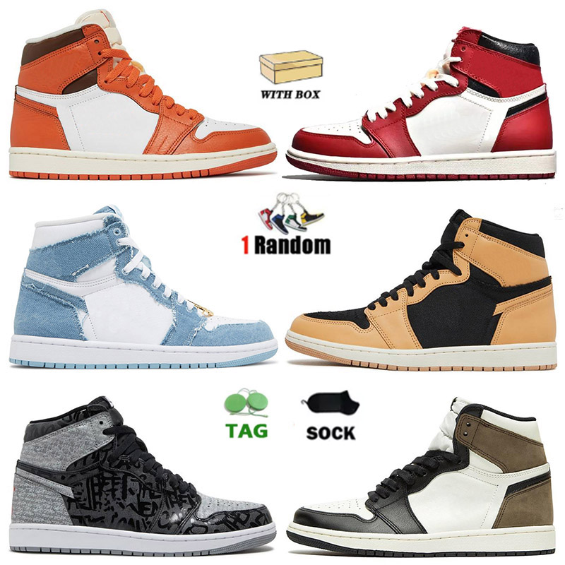 Jumpman 1 men women j1 scotts basketball shoes with box jump 1s starfish high og lost found heirloom chenille patent bred denim smoke grey travis sneakers sports, A42 36-45
Jumpman 1 men women j1 scotts basketball shoes with box jump 1s starfish high og lost found heirloom chenille patent bred denim smoke grey travis sneakers sports, A42 36-45