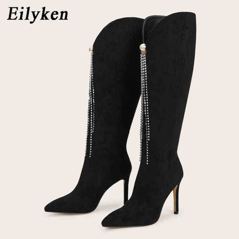 Boots Eilyken New Design Crystal Fringe Women Knee High Boots Sexy Pointed Toe High Heels Long Boot Slip on Female Tacones Mujer 220913, Black
Boots Eilyken New Design Crystal Fringe Women Knee High Boots Sexy Pointed Toe High Heels Long Boot Slip on Female Tacones Mujer 220913, Black