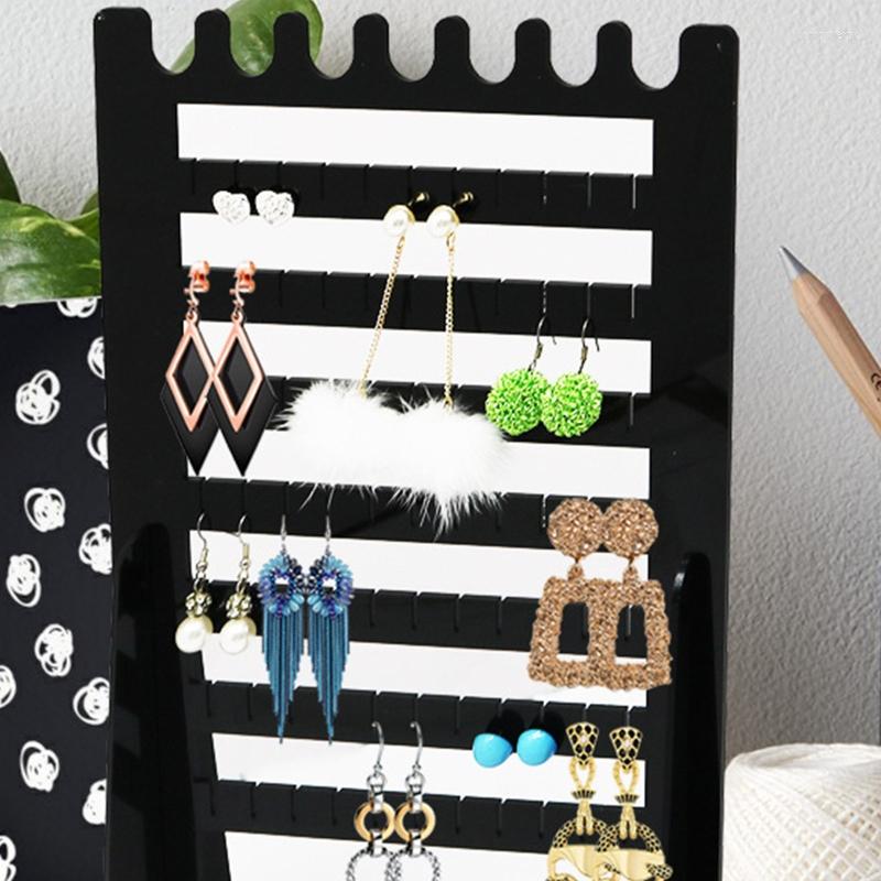 Jewelry Pouches Acrylic Earring Display Stand Holder For Girls Pierced Stud Organizer Hanging
