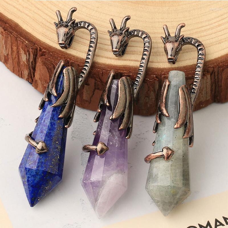 Dangle Earrings Fashion Natural Crystal Evil Dragon Around Column Pendant Trend Personality Stone Necklace Jewelry For Men And Women
Dangle Earrings Fashion Natural Crystal Evil Dragon Around Column Pendant Trend Personality Stone Necklace Jewelry For Men And Women