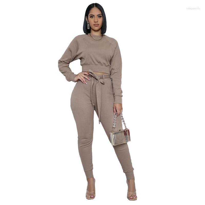 Women' Tracksuits Spring Casual Pants Suit Women Long Sleeve Crop Top Sashes Skinny Set Ladies Elegant Matching Sets Clothes Outfits, Black
Women' Tracksuits Spring Casual Pants Suit Women Long Sleeve Crop Top Sashes Skinny Set Ladies Elegant Matching Sets Clothes Outfits, Black