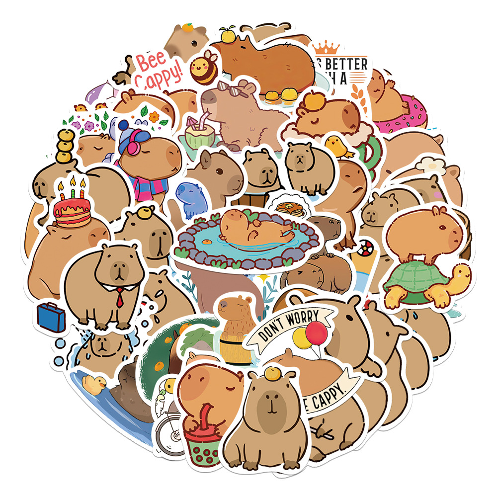 50PCS Graffiti Skateboard Stickers Capybara Animal For Car Laptop Ipad Bicycle Motorcycle Helmet PS4 Phone Kids Toys DIY Decals Pvc Guitar Sticker, Multi colors
50PCS Graffiti Skateboard Stickers Capybara Animal For Car Laptop Ipad Bicycle Motorcycle Helmet PS4 Phone Kids Toys DIY Decals Pvc Guitar Sticker, Multi colors