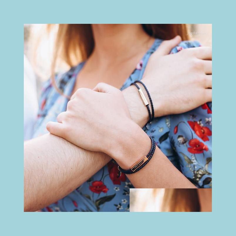 Bangle Bangle Fashion Stainless Steel Leather Rope Couple Bracelet Valentines Day Gift Drop Delivery Jewelry Bracelets Dhyco
Bangle Bangle Fashion Stainless Steel Leather Rope Couple Bracelet Valentines Day Gift Drop Delivery Jewelry Bracelets Dhyco