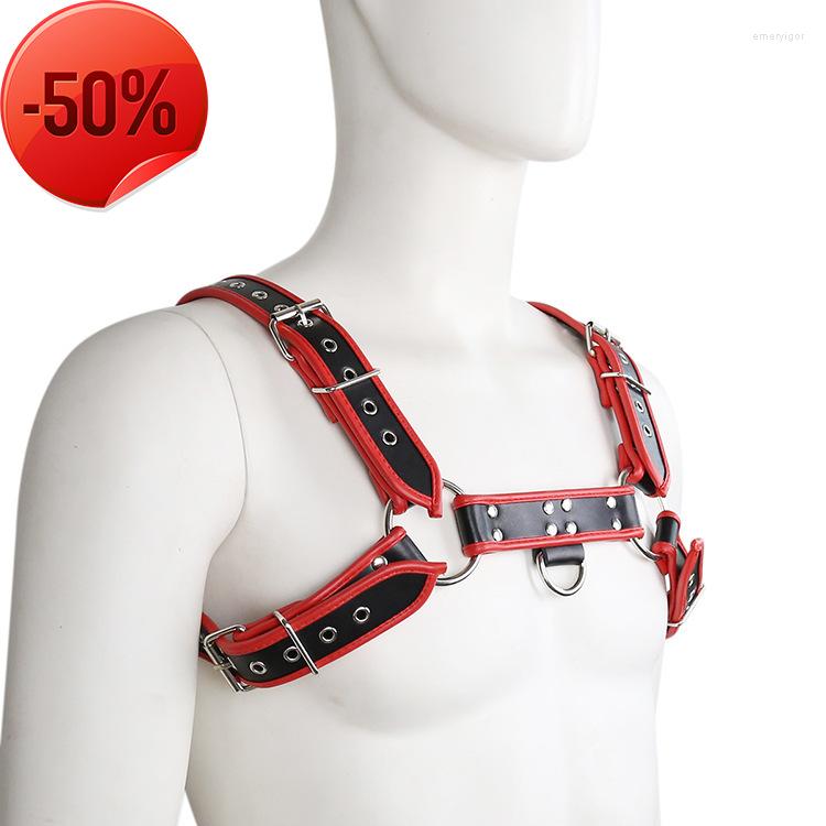 Men's G Strings Adult Products Red Leather With Air Holes Double Rings Shoulder Chest Strap, Picture shown
Men's G Strings Adult Products Red Leather With Air Holes Double Rings Shoulder Chest Strap, Picture shown
