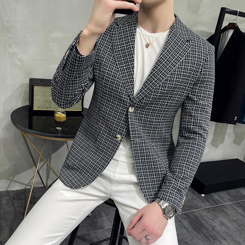 Men's Suits Classic Plaid Blazers Men High Quality Business Casual Suit Jackets Single-breasted Wedding Groom Dress Coat Social Clothing, Dark brown
Men's Suits Classic Plaid Blazers Men High Quality Business Casual Suit Jackets Single-breasted Wedding Groom Dress Coat Social Clothing, Dark brown