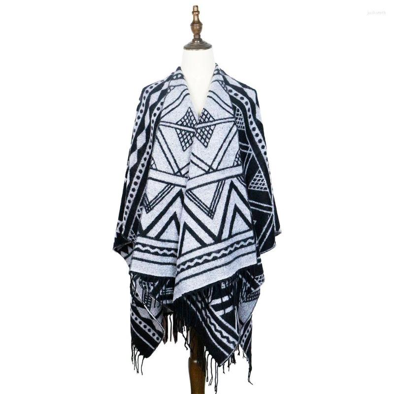 Scarves Black Poncho Women Cape Cashmere Wool Winter Wraps Tassel Shawls Thick Outwear Feminino
Scarves Black Poncho Women Cape Cashmere Wool Winter Wraps Tassel Shawls Thick Outwear Feminino