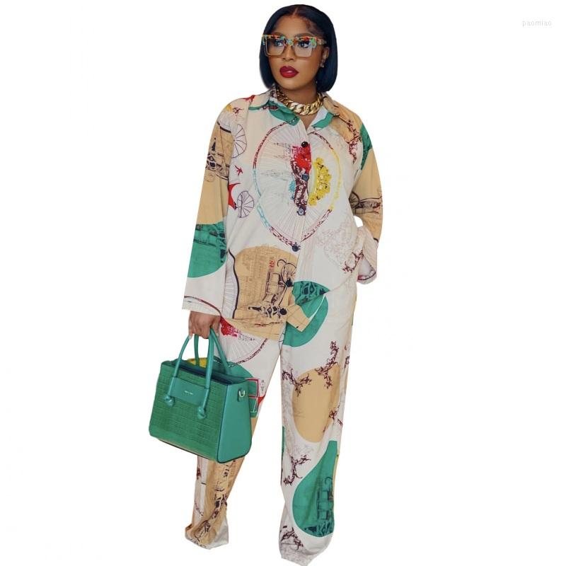 Women's Two Piece Pants Sets Women Set Print Long Sleeve Blouse Tops And Pant Suits Matching Fashion Outfit 2022 Spring Autumn Drop, Multi
Women's Two Piece Pants Sets Women Set Print Long Sleeve Blouse Tops And Pant Suits Matching Fashion Outfit 2022 Spring Autumn Drop, Multi