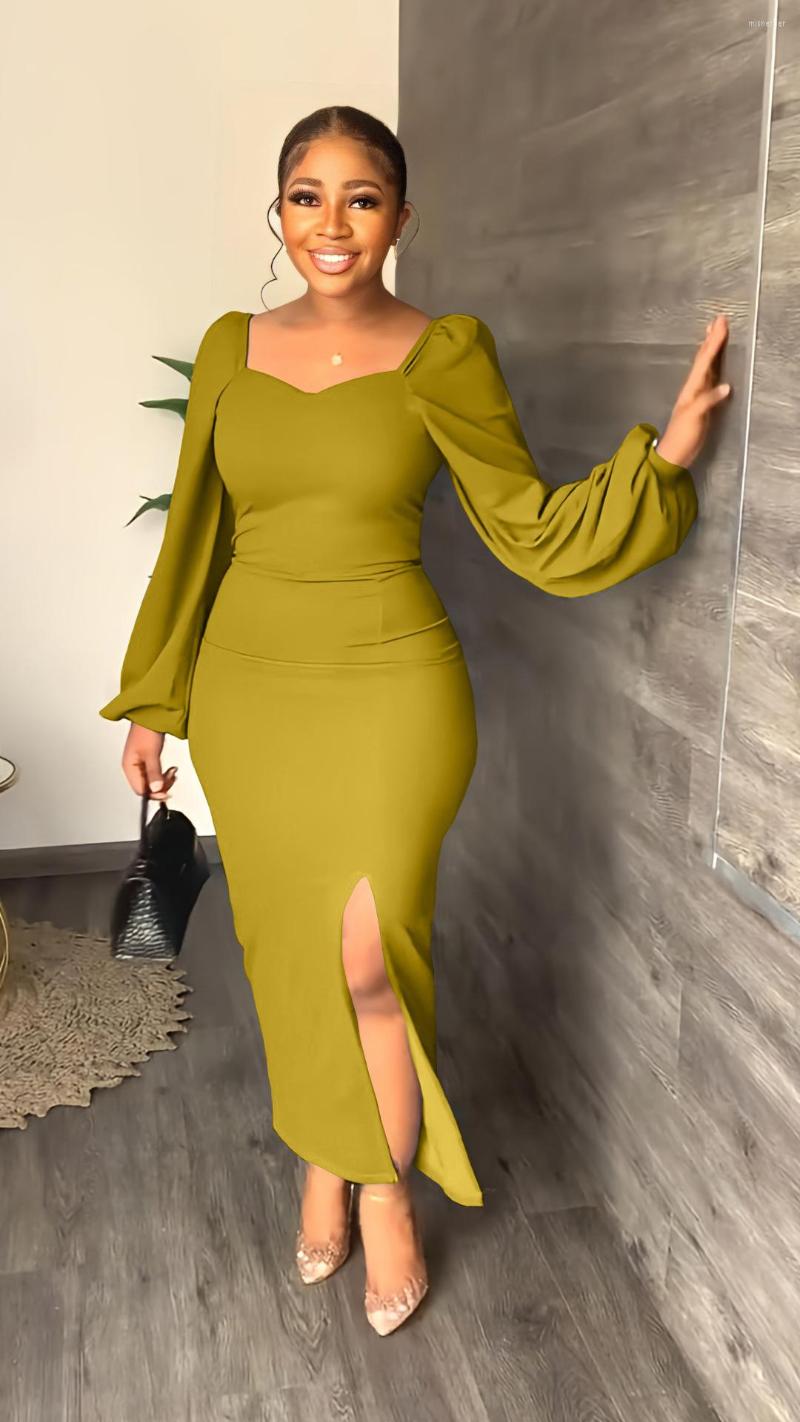 Casual Dresses Elegant Solid Color Long Prom For Women Square Collar Puff Sleeve Sexy Bodycon Slit Evening Cocktail Party Gowns Office, Black
Casual Dresses Elegant Solid Color Long Prom For Women Square Collar Puff Sleeve Sexy Bodycon Slit Evening Cocktail Party Gowns Office, Black