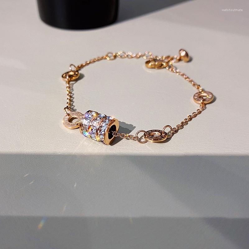 Charm Bracelets Women's High-end Titanium Steel Colorfast Bracelet Fashion Simple Roman Numerals Small Waist Luxury Woman Jewelry
Charm Bracelets Women's High-end Titanium Steel Colorfast Bracelet Fashion Simple Roman Numerals Small Waist Luxury Woman Jewelry