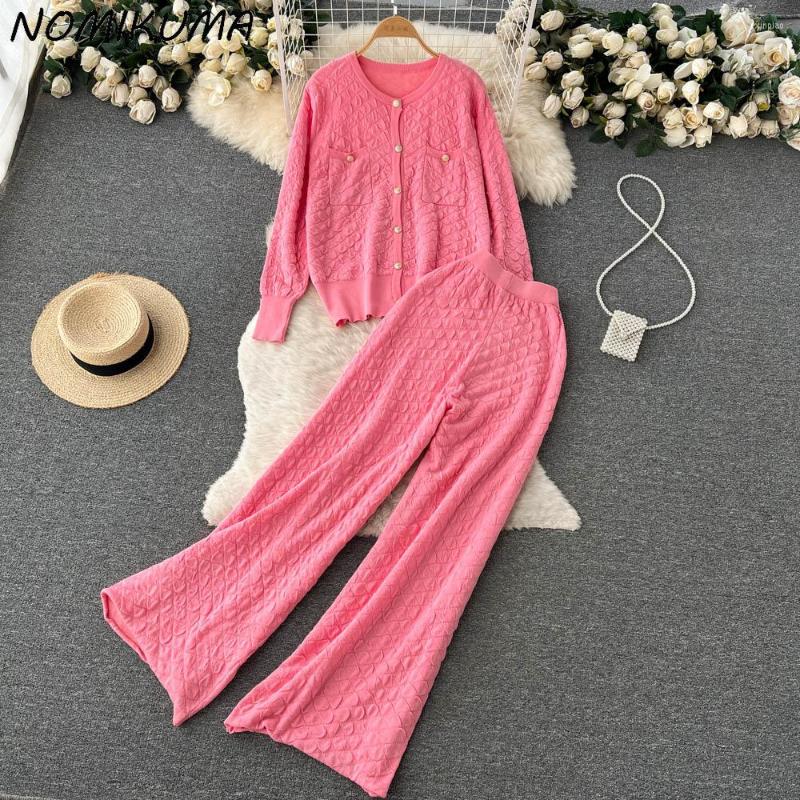 Women's Two Piece Pants Nomikuma Autumn Winter Sweater Sets Women Long Sleeve V-neck Knitted Cardigan High Waist Wide Leg Pieces 2022, White
Women's Two Piece Pants Nomikuma Autumn Winter Sweater Sets Women Long Sleeve V-neck Knitted Cardigan High Waist Wide Leg Pieces 2022, White