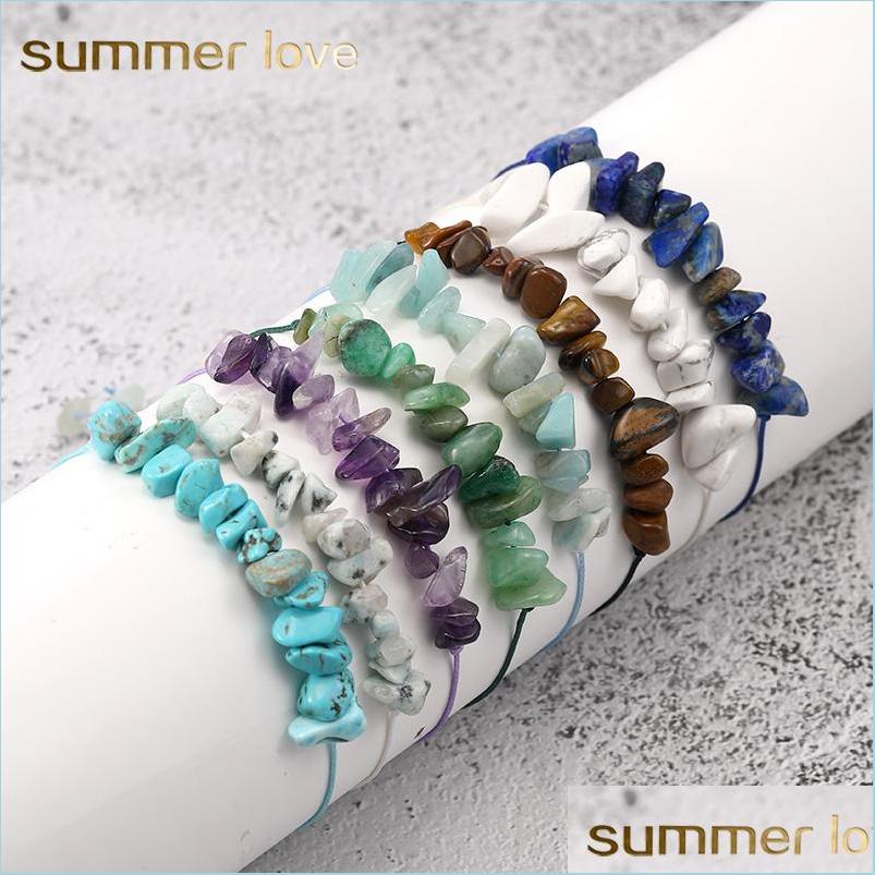Charm Bracelets New Fashion Irregar Natural Gravel Charm Bracelets For Women Men Bohemia Handmade Weave Rope Beads Friendship Jewelr Dhavf
Charm Bracelets New Fashion Irregar Natural Gravel Charm Bracelets For Women Men Bohemia Handmade Weave Rope Beads Friendship Jewelr Dhavf