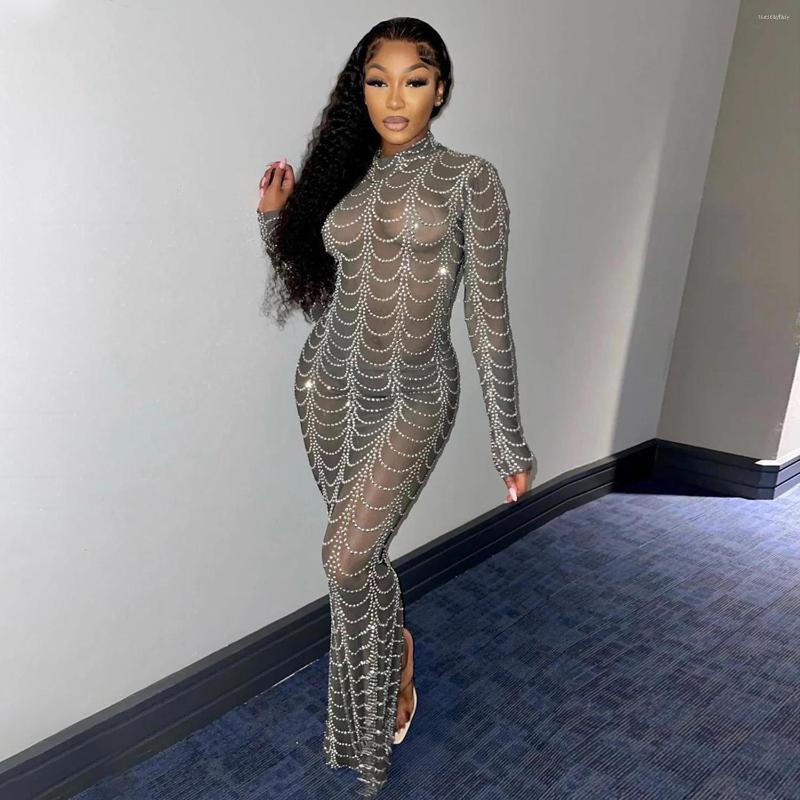 Casual Dresses See-Through Mesh Rhinestones Maxi Dress Spring Womens Long Sleeve Sequin Glam Gown Celebrities Outifts, Black
Casual Dresses See-Through Mesh Rhinestones Maxi Dress Spring Womens Long Sleeve Sequin Glam Gown Celebrities Outifts, Black