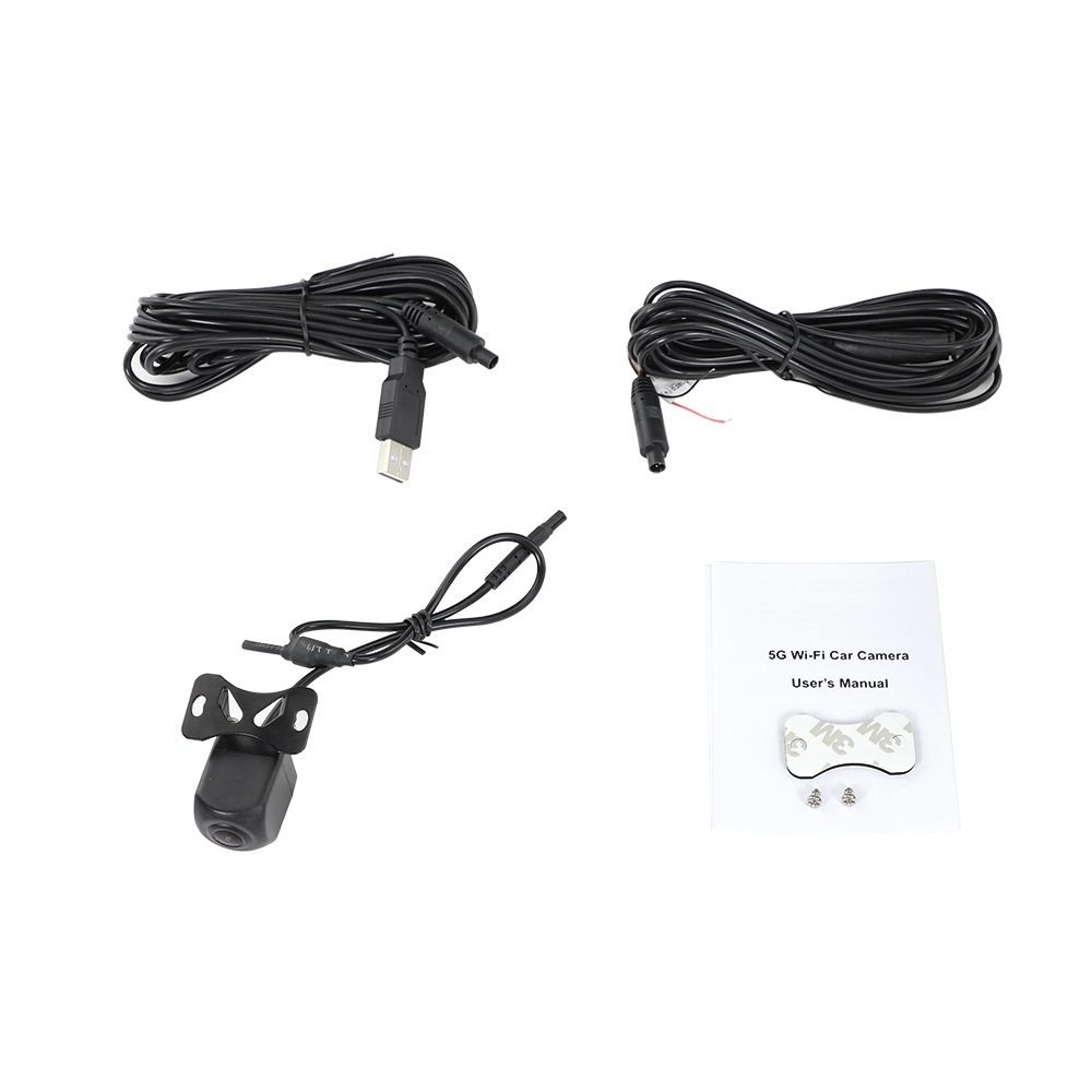 Car Wifi5 HD Night Vision Rear View Camera Wireless Waterproof Wifi Reversing Camera 12V Support Android Ios and Radio
