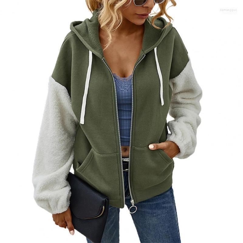 Women' Hoodies Women' & Sweatshirts Plush Hoodie Contrast Color Patchwork Women Hooded Drawstring Zipper Coat Streetwear, Green
Women' Hoodies Women' & Sweatshirts Plush Hoodie Contrast Color Patchwork Women Hooded Drawstring Zipper Coat Streetwear, Green
