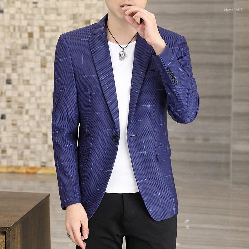 Men's Suits 2022 Men's Four Seasons Business Casual Long Sleeve Line Printed Blazer, Dark blue
Men's Suits 2022 Men's Four Seasons Business Casual Long Sleeve Line Printed Blazer, Dark blue